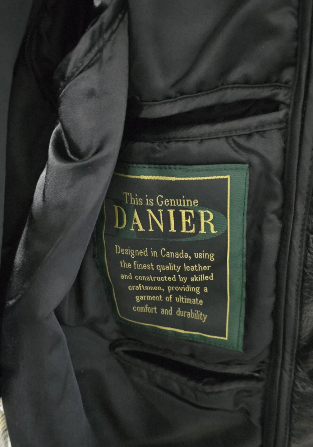 DANIER Black Genuine Leather Jacket - photo 3