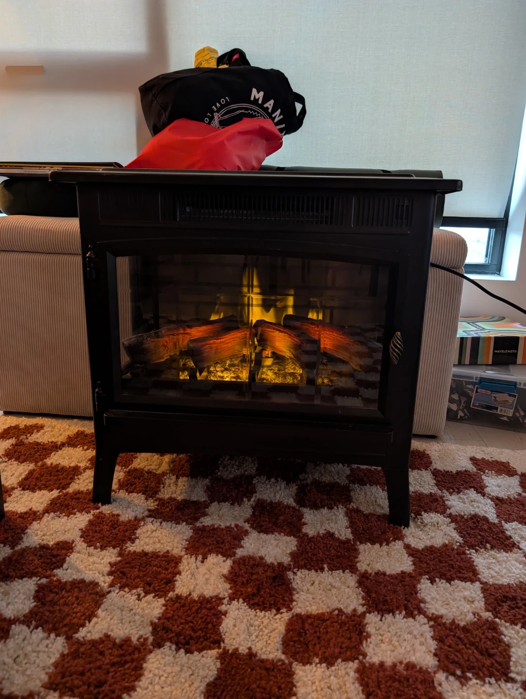 Electric Fireplace Stove with Remote Control