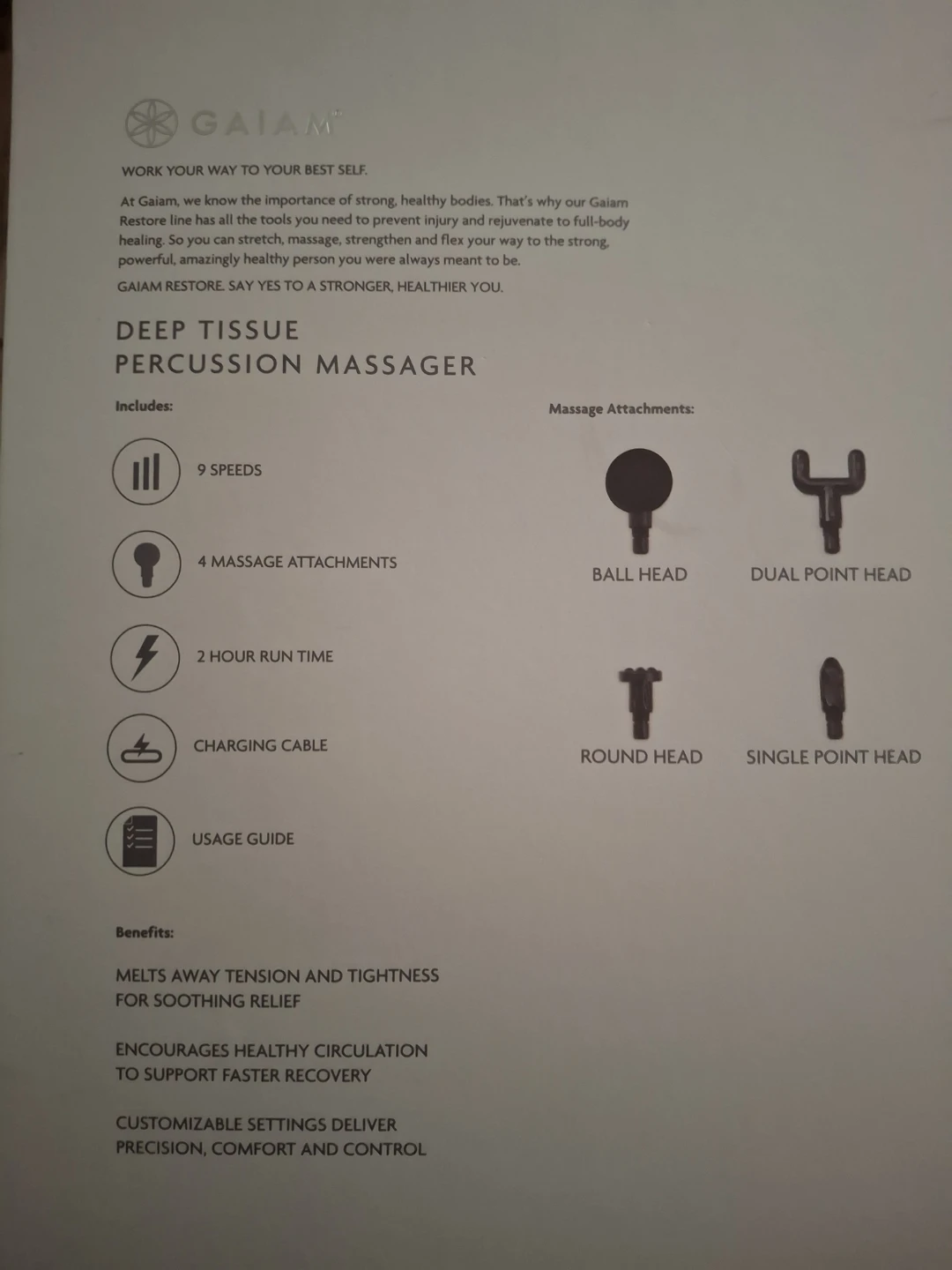 Gaiam Deep Tissue Percussion Massager - photo 3