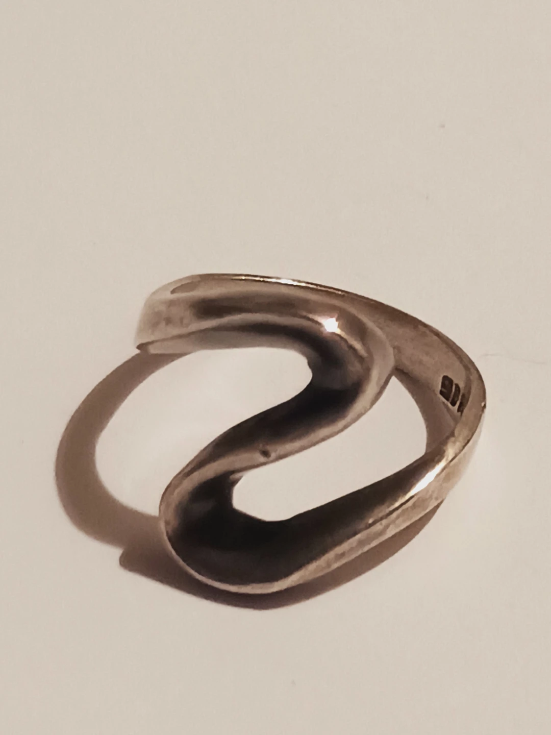 Taxco Mexico Signed Sterling Silver 925 Swirl Ring.9.