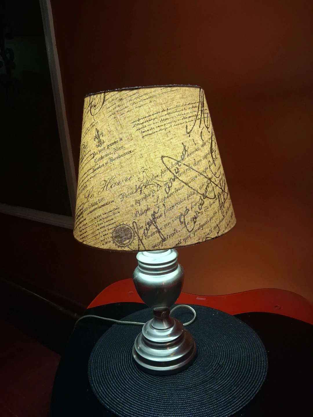 Table Lamp with Script Design