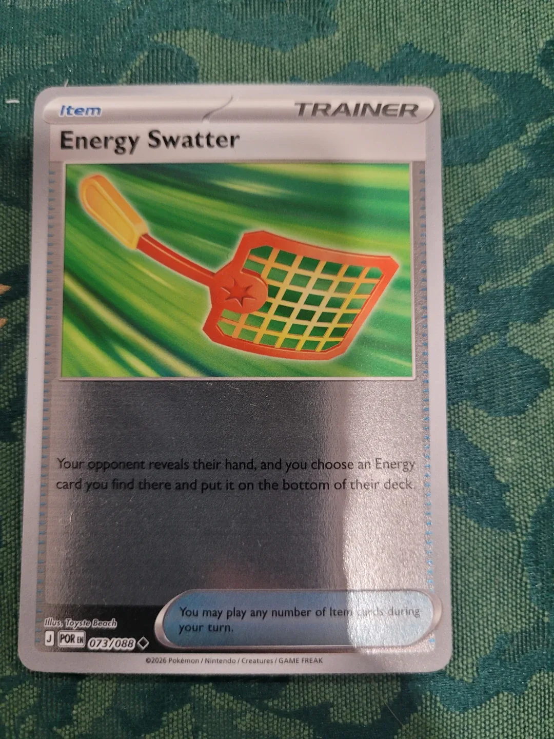 Pokémon TCG Energy Swatter Trainer Card ⚽️