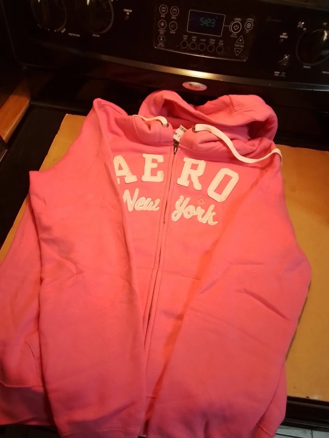 Aéropostale Women's Pink Full-Zip Hoodie - Size L - photo 5