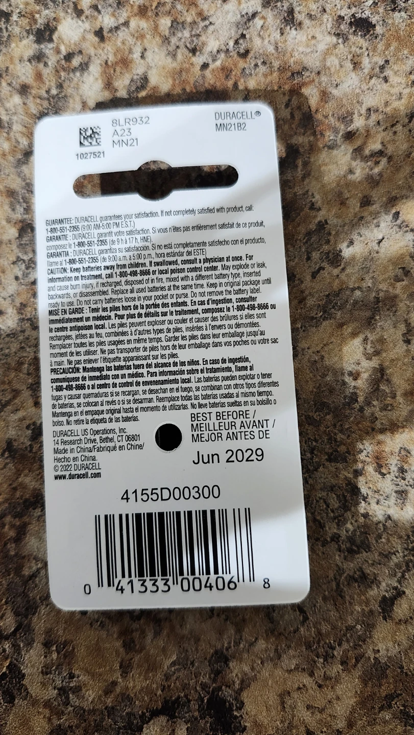Duracell 21/23 MN21 A23 Alkaline Batteries - 2 Count - photo 3