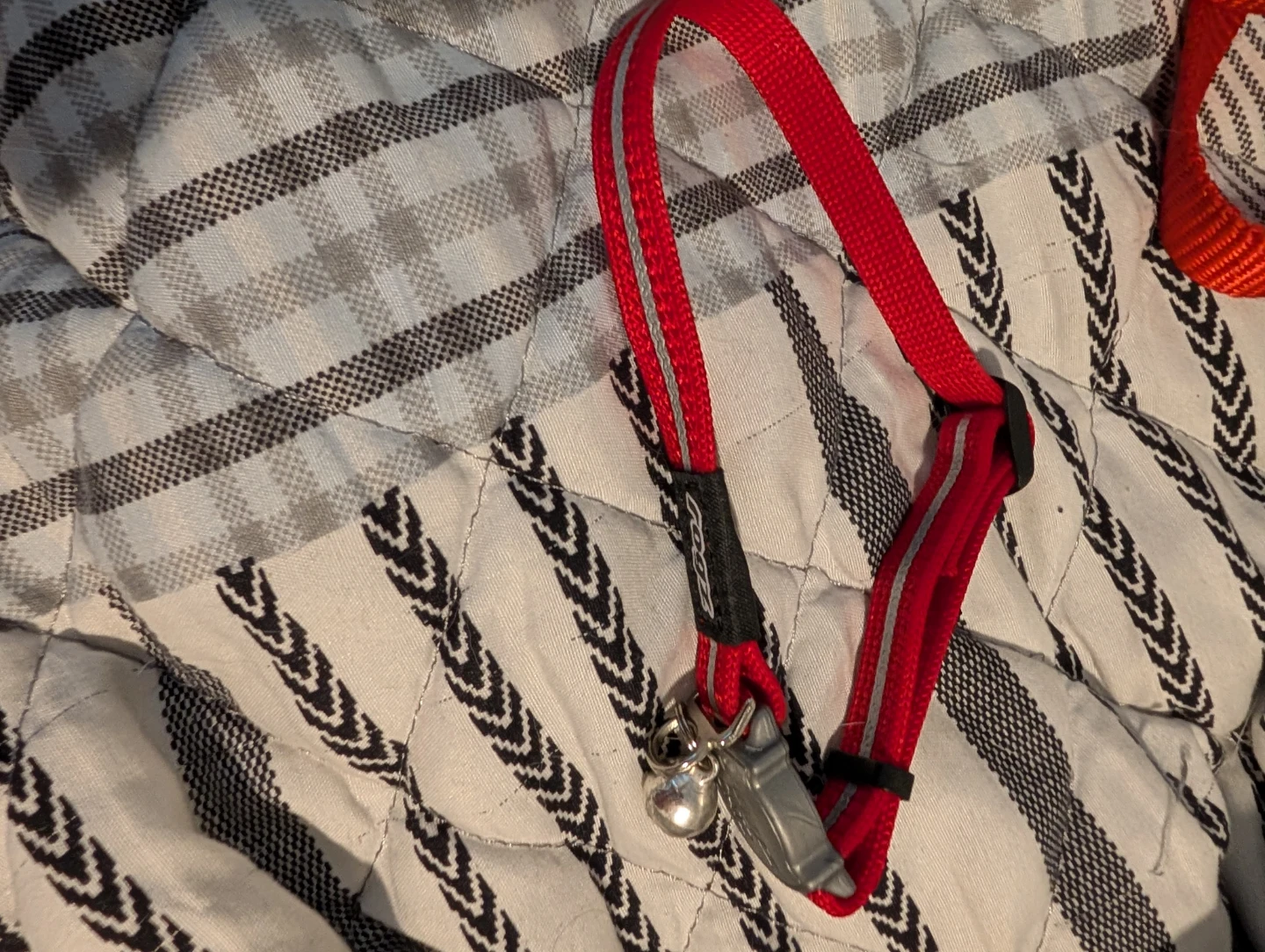 Red Reflective Pet Collar with Bell - photo 2