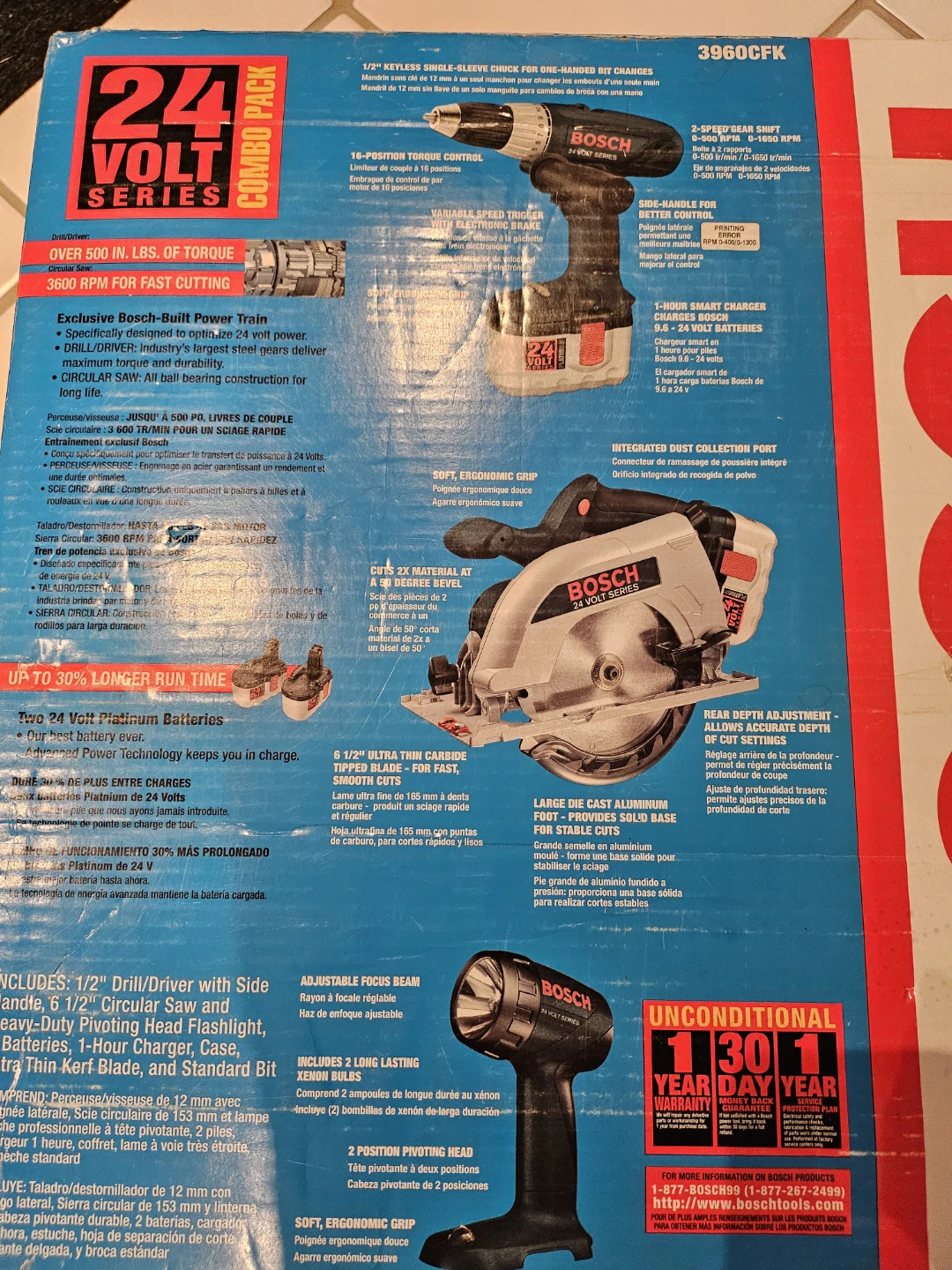Bosch 24 Volt Cordless Drill and Circular Saw Set - photo 3