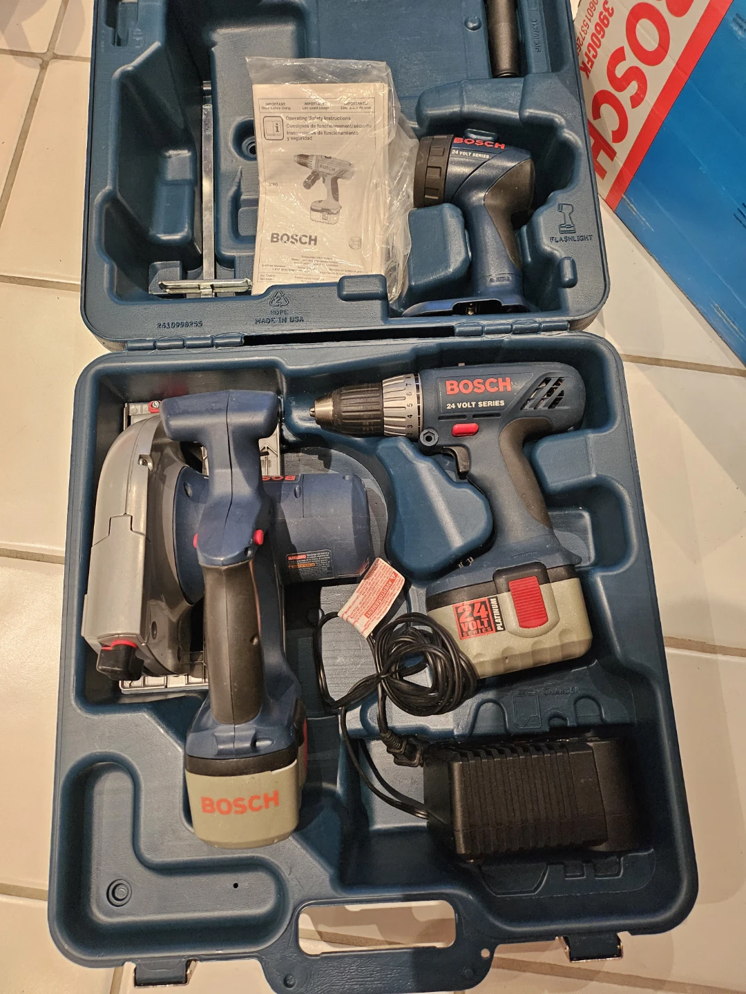 Bosch 24 Volt Cordless Drill and Circular Saw Set - photo 4