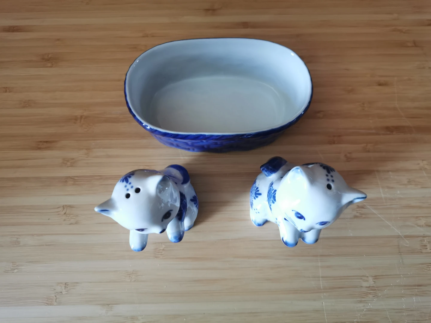 Heinen Delfts Blauw Cat Salt & Pepper Shaker Set - photo 4