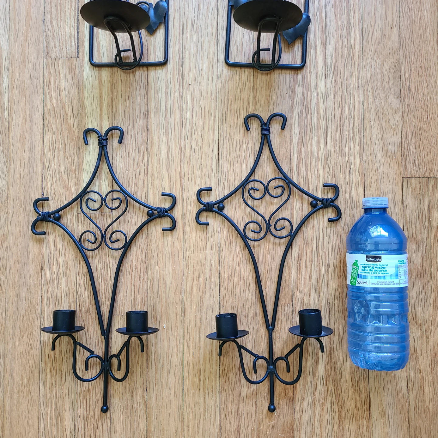 Set of 4 Black Metal Wall Sconces all for $20! - photo 2