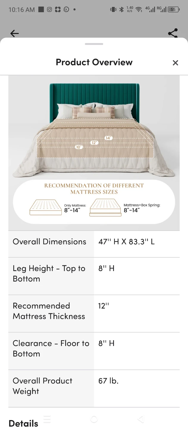 Brand new full/ double bed with brand new mattress from Wayfair - photo 5
