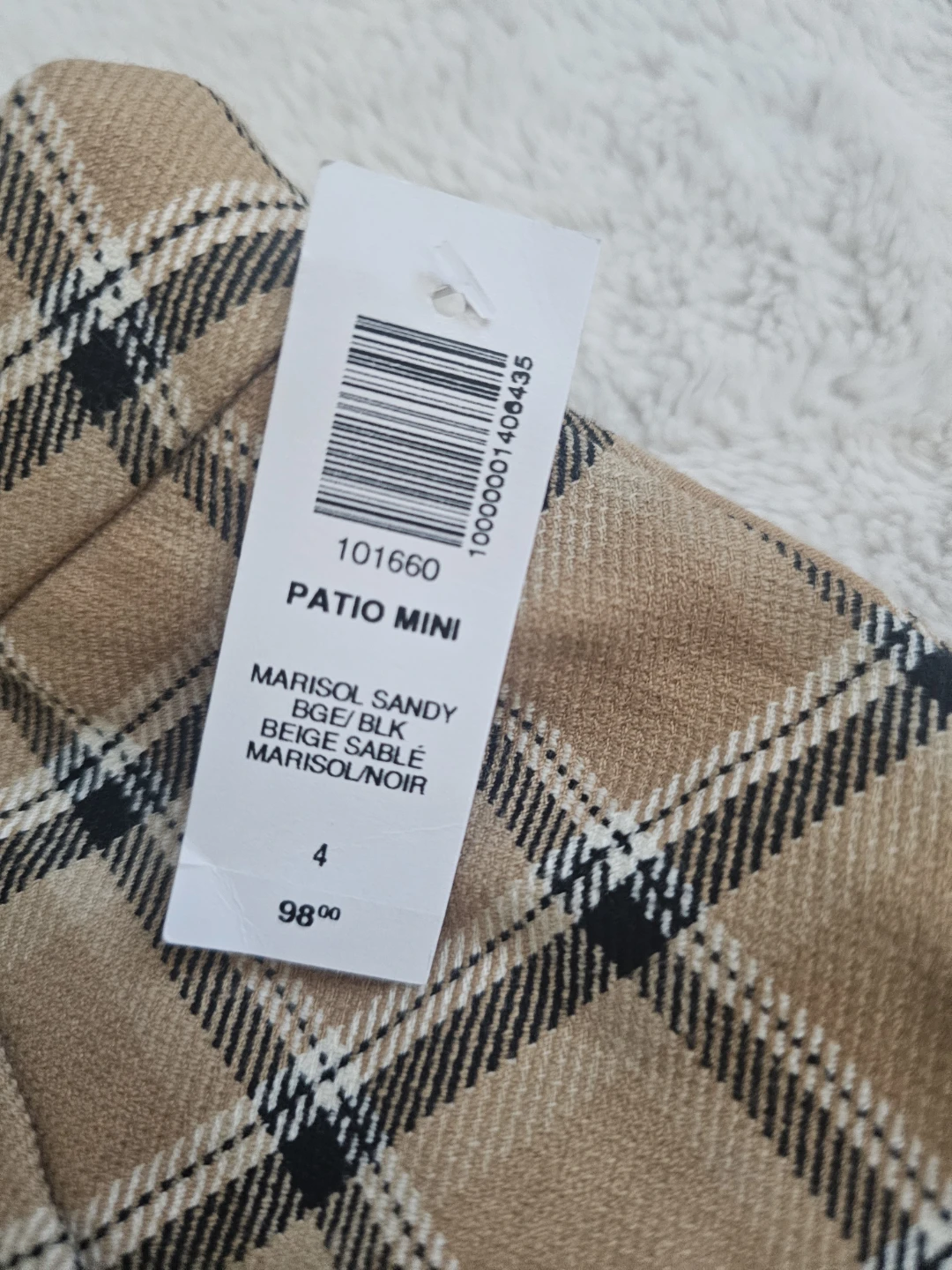 Wilfred Patio Mini Skirt - Plaid Size 4 - photo 2