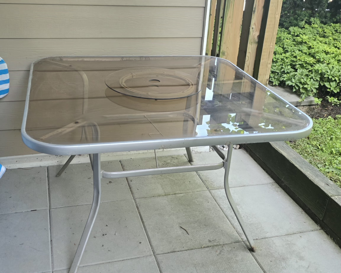 Glass Top Patio Table - photo 4