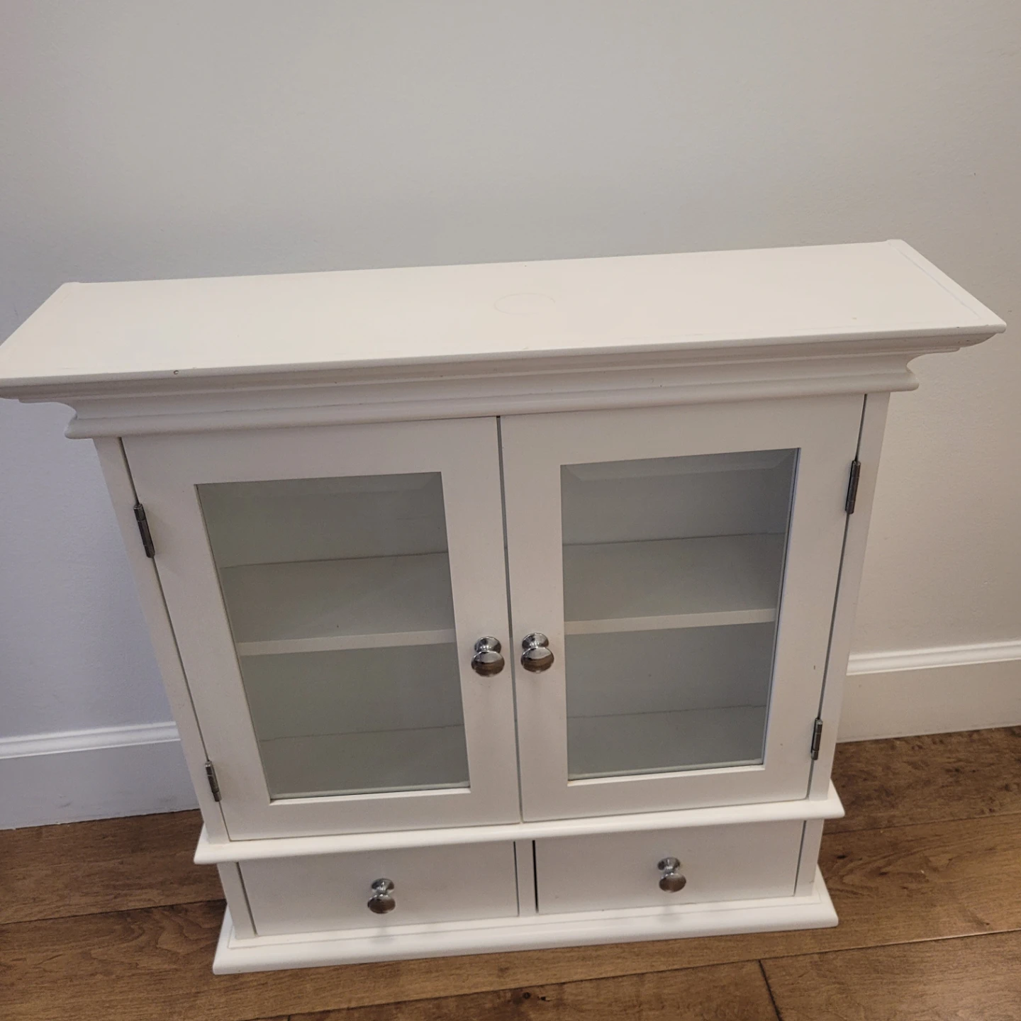 White Medicine Cabinet with Drawers