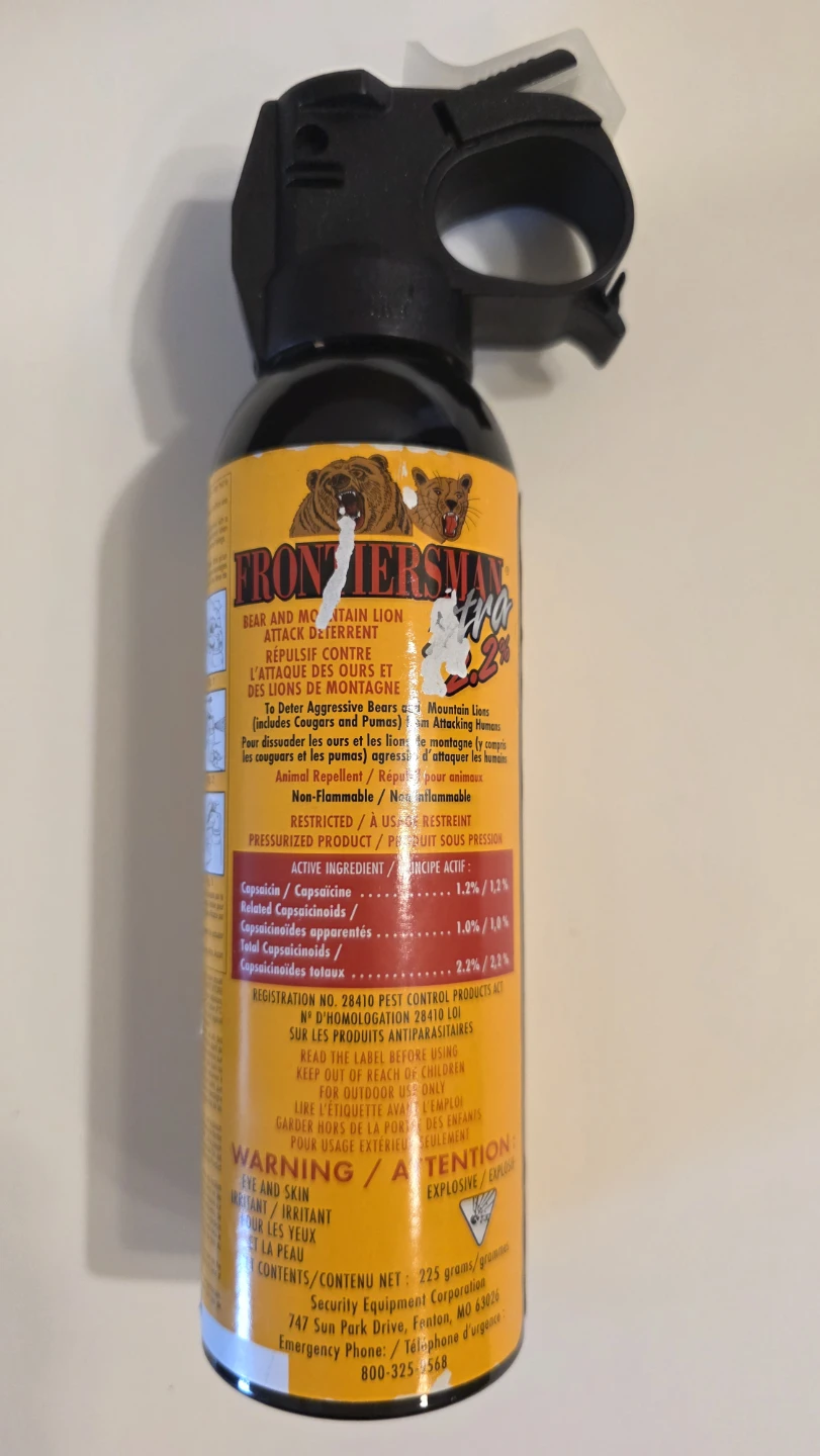 Brand new- Bear and Mountain Lion Attack Deterrent Spray