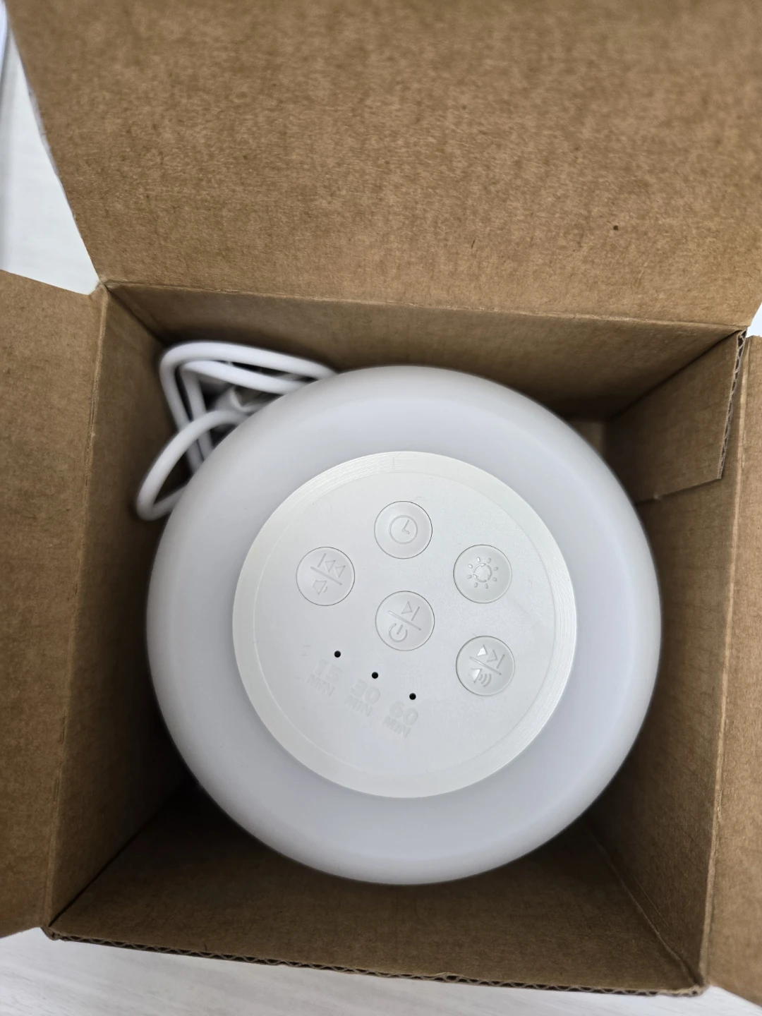 White Portable Sound Machine and Night Light