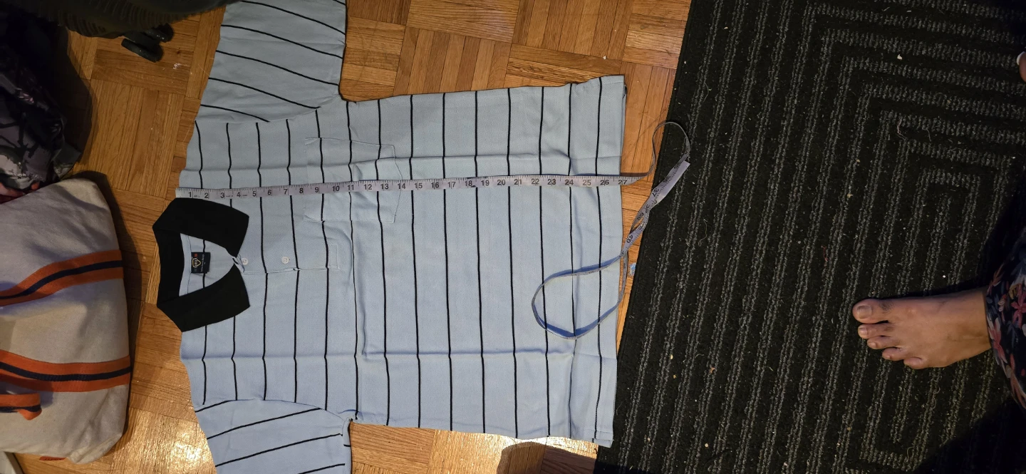 ⚽️$5 Light Blue Striped T-Shirt - photo 4