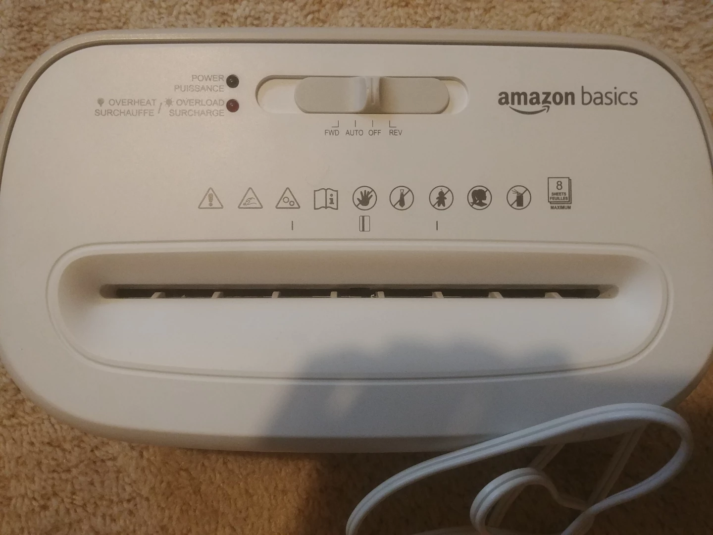 Amazon Basics 8-Sheet Shredder