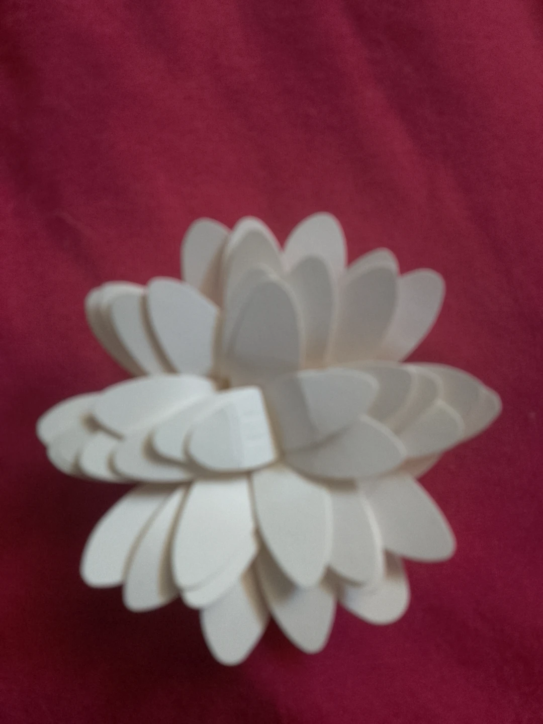 White 3D Paper Flower Sticker ⚽