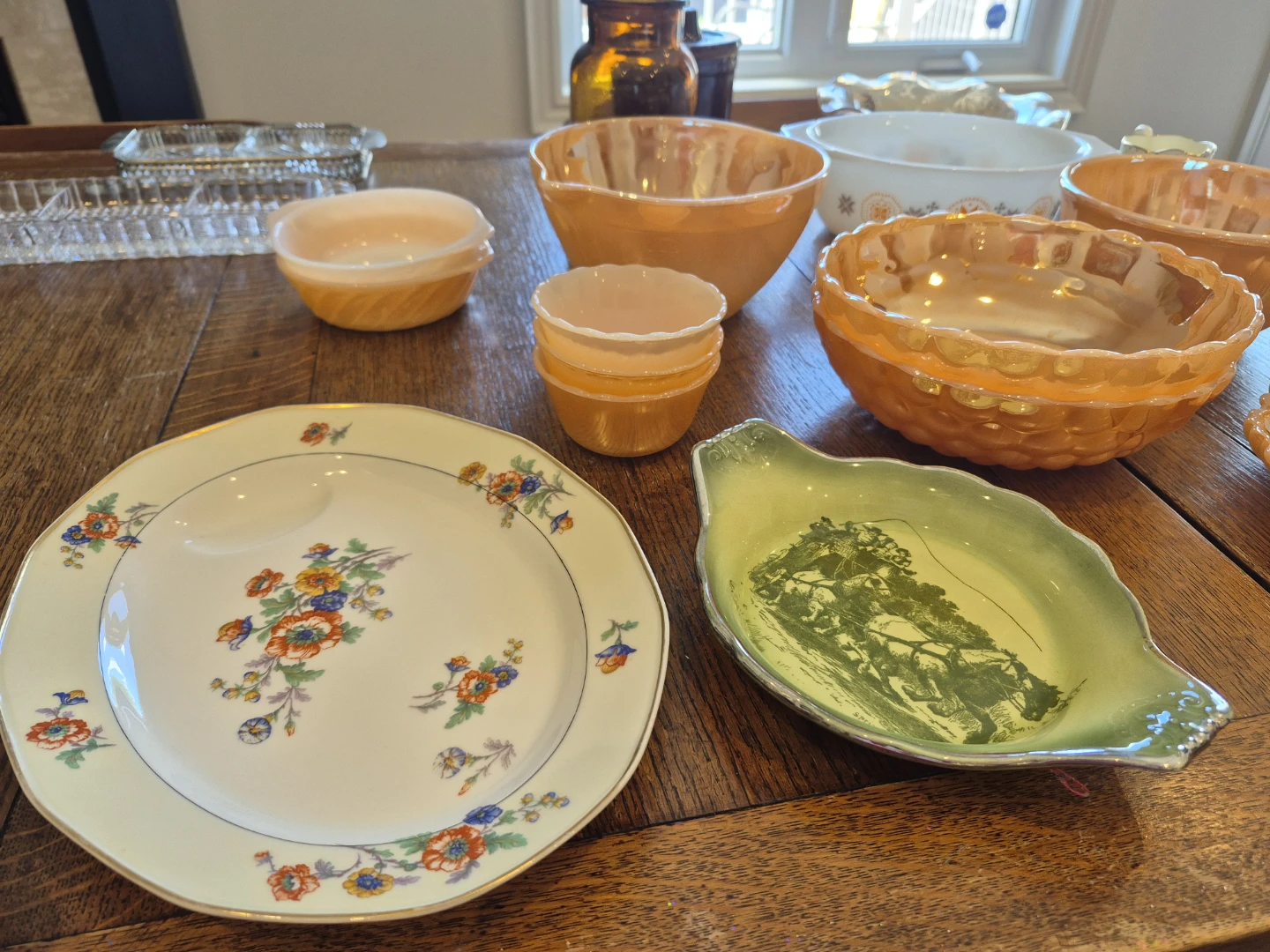 Amber Glass Jars and Serving Dishes - photo 2