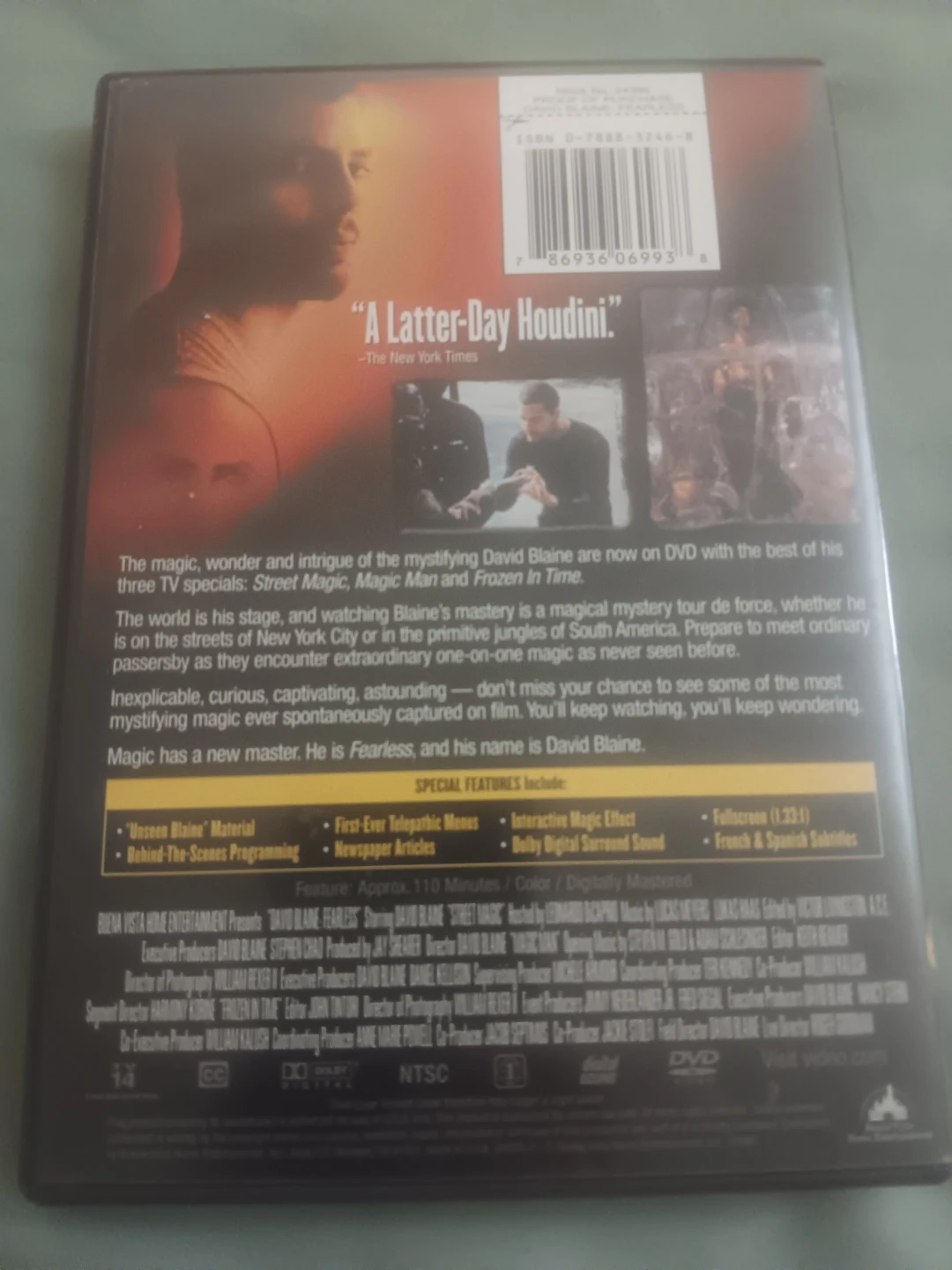 David Blaine Fearless DVD - photo 2