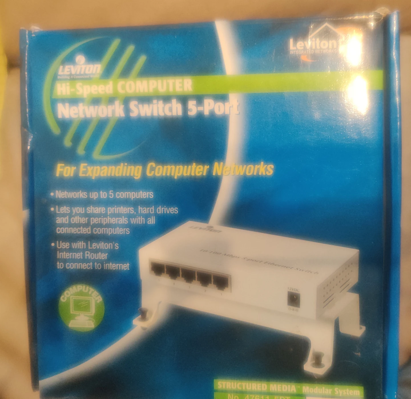 Leviton Hi-Speed Computer Network Switch 5-Port