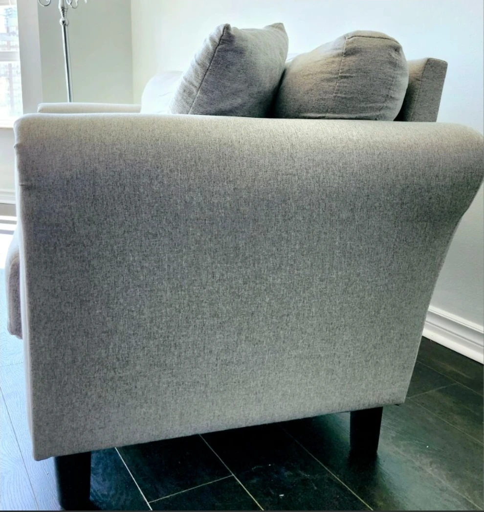 Light Grey 3-Seater Sofa with Cushions