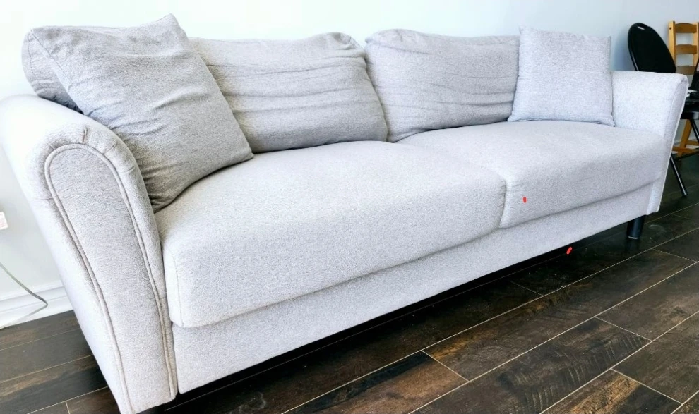 Light Grey 3-Seater Sofa with Cushions - photo 4