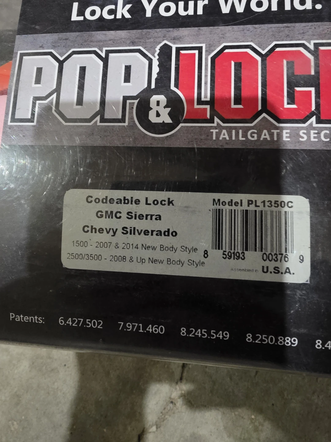 Pop & Lock Tailgate Lock for GMC Sierra / Chevy Silverado - photo 2
