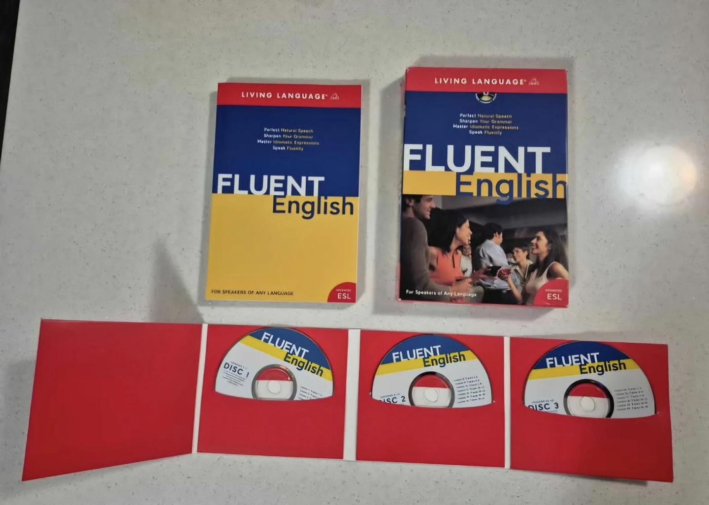 Living Language Fluent English Book and CDs