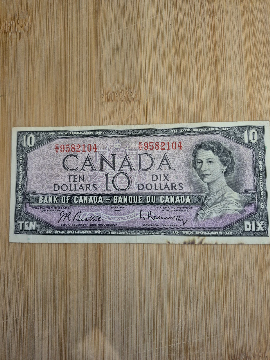 1954 Canada Ten Dollar Bank Note