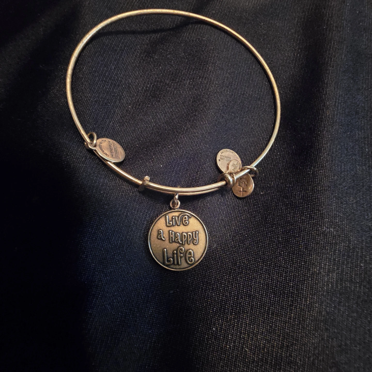 Set of 8 Alex and Ani Initials, Zodiac & Phrase Charm Bangles - photo 2