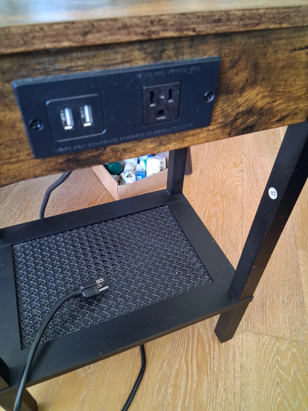 End Table with Power Outlets and USB Ports - photo 2