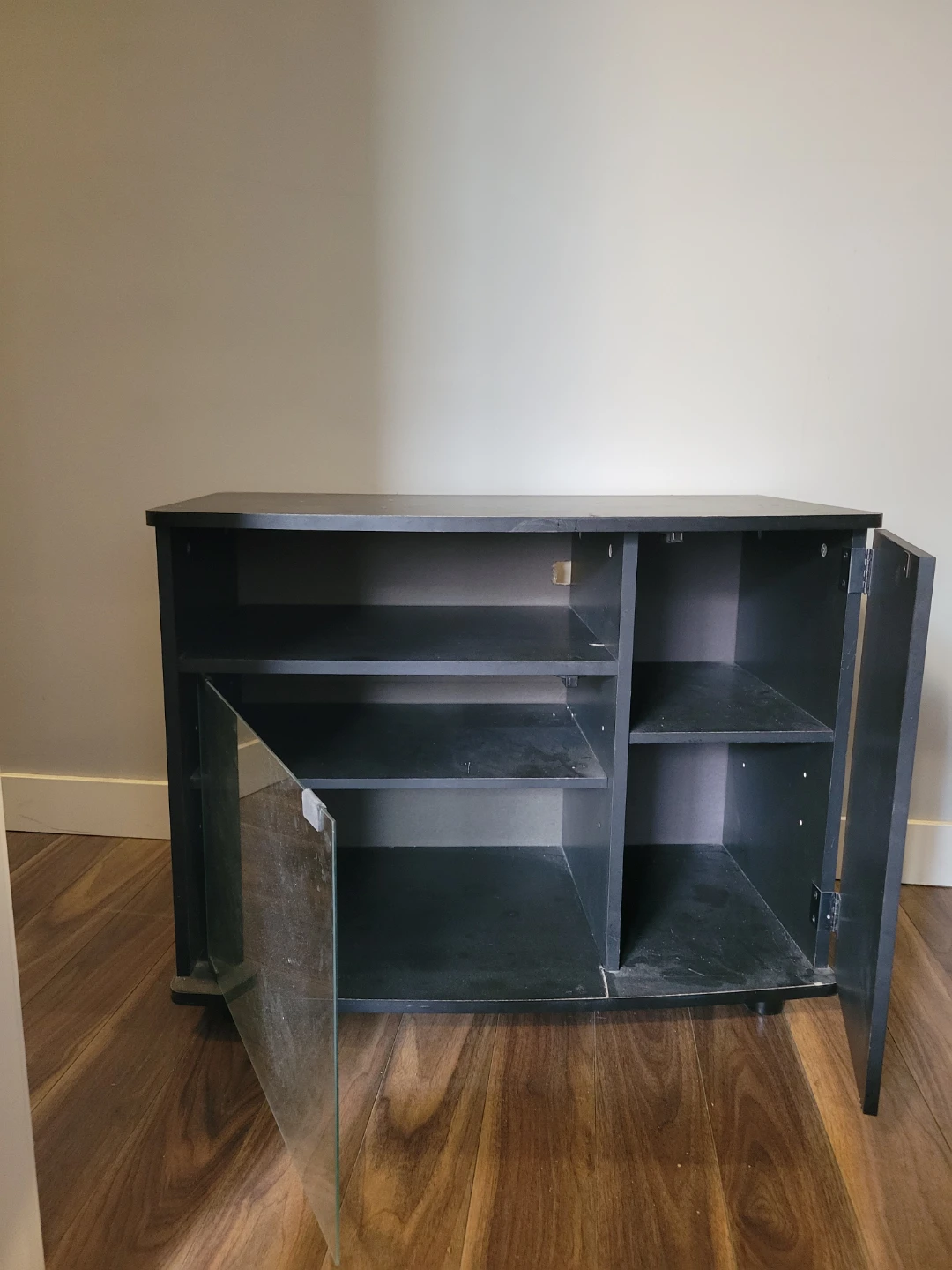 Black TV Stand with Storage - photo 2
