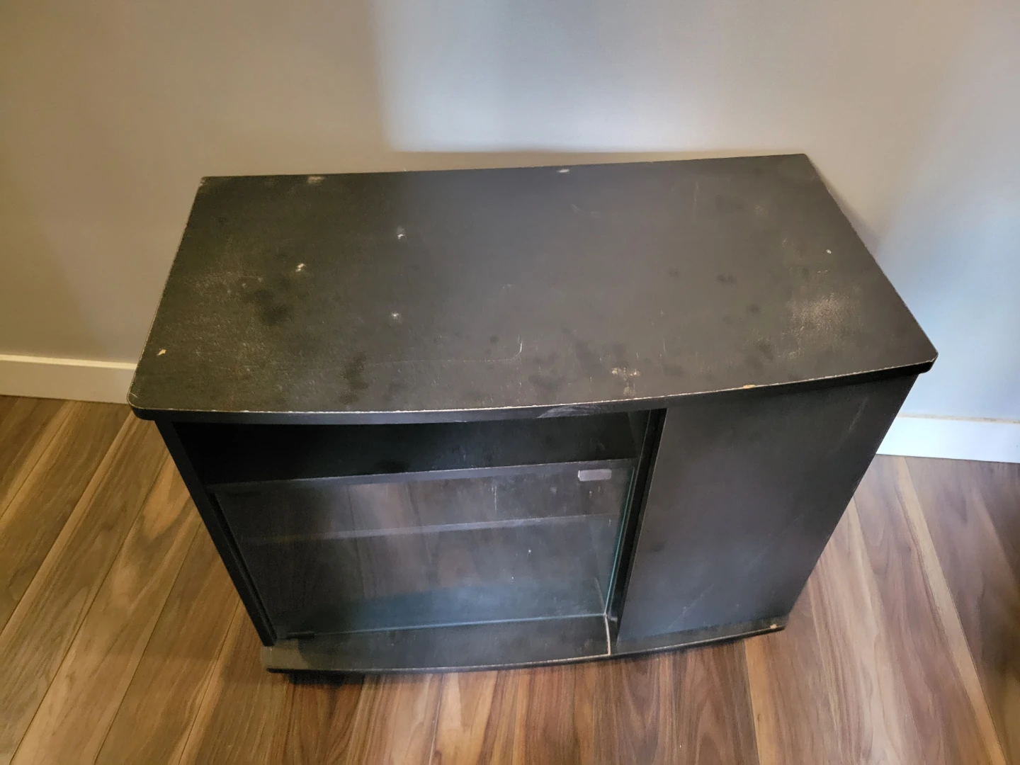 Black TV Stand with Storage - photo 3