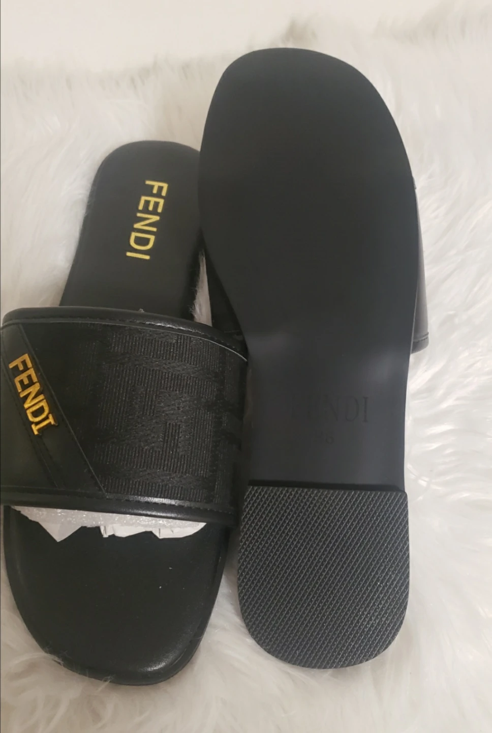 Brand new Fendi Black Slides - Size 36 - photo 2
