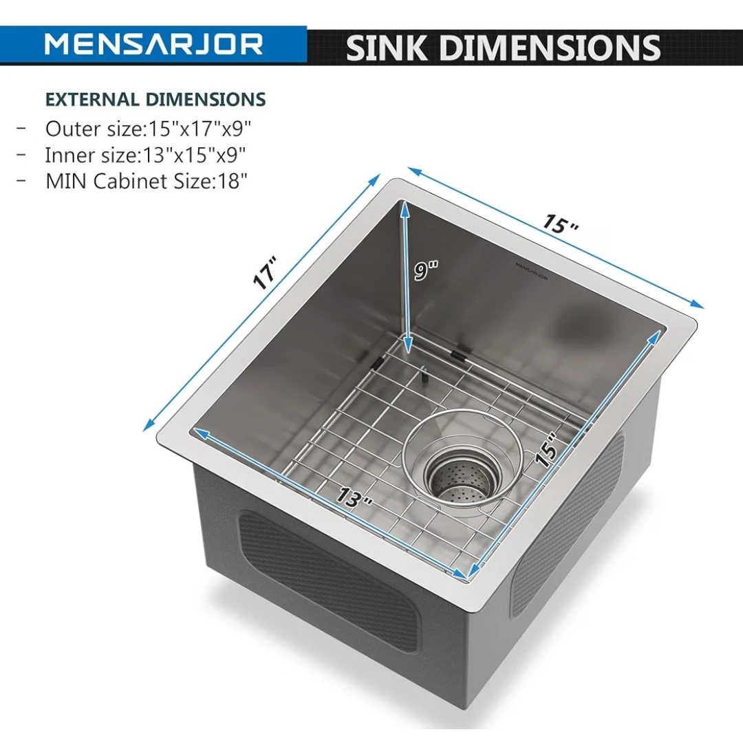 Mensarjor Stainless Steel Kitchen Sink- NEW - photo 4
