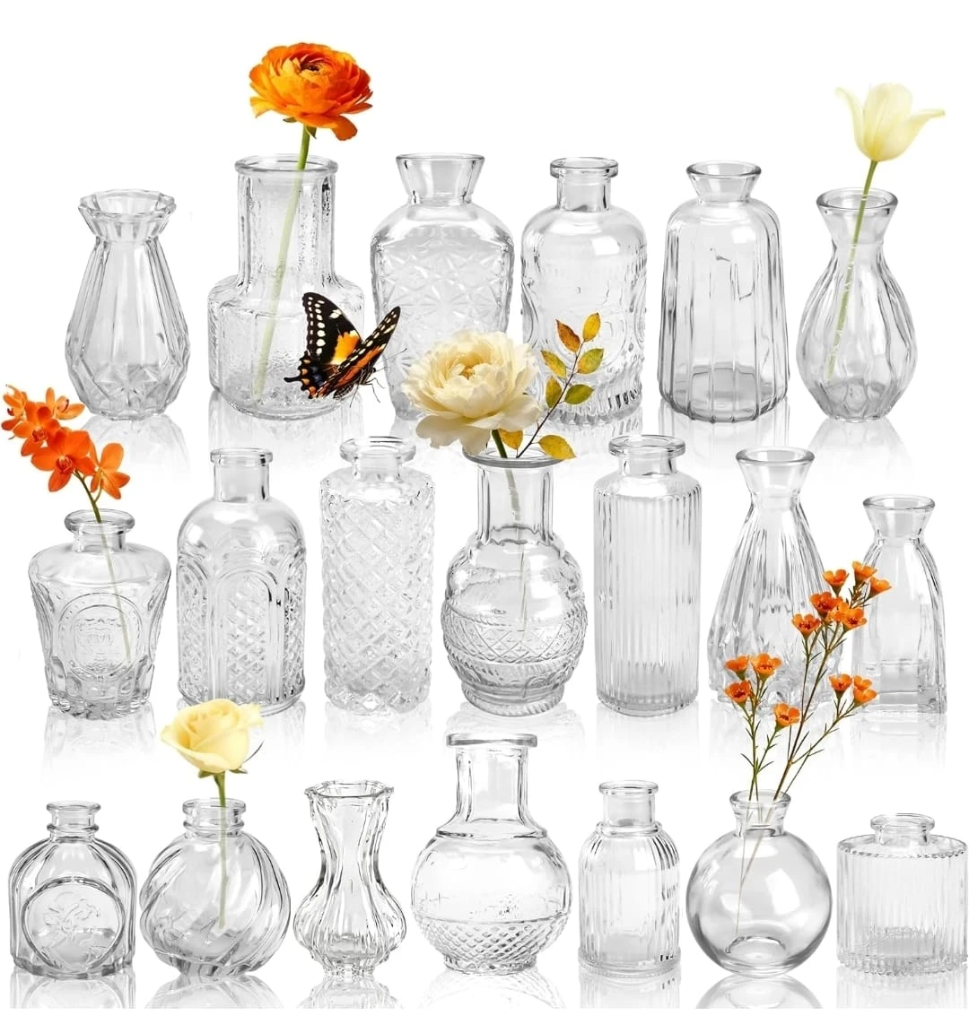 20pcs Glass Vases Set
