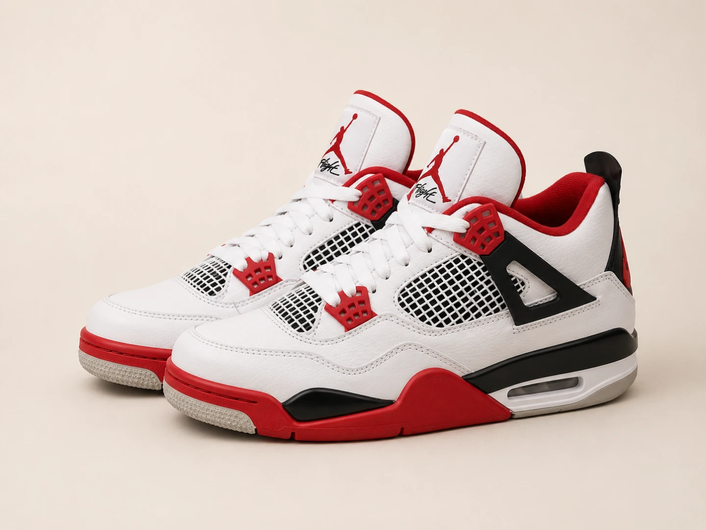 Air Jordan 4 Retro White Red Black - photo 2