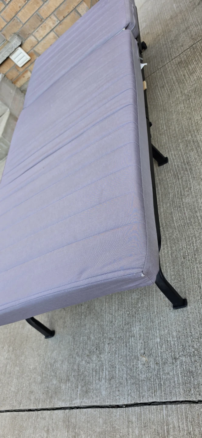 Grey Folding Chaise Lounge with Mattress - photo 4