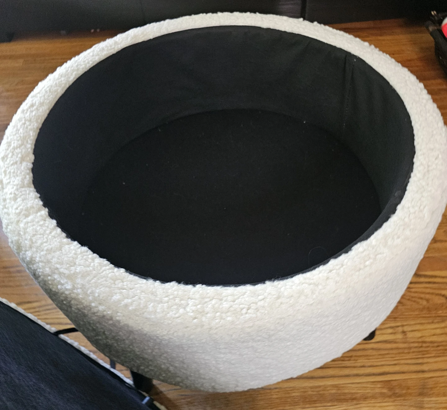 White Sherpa Storage Ottoman - photo 3