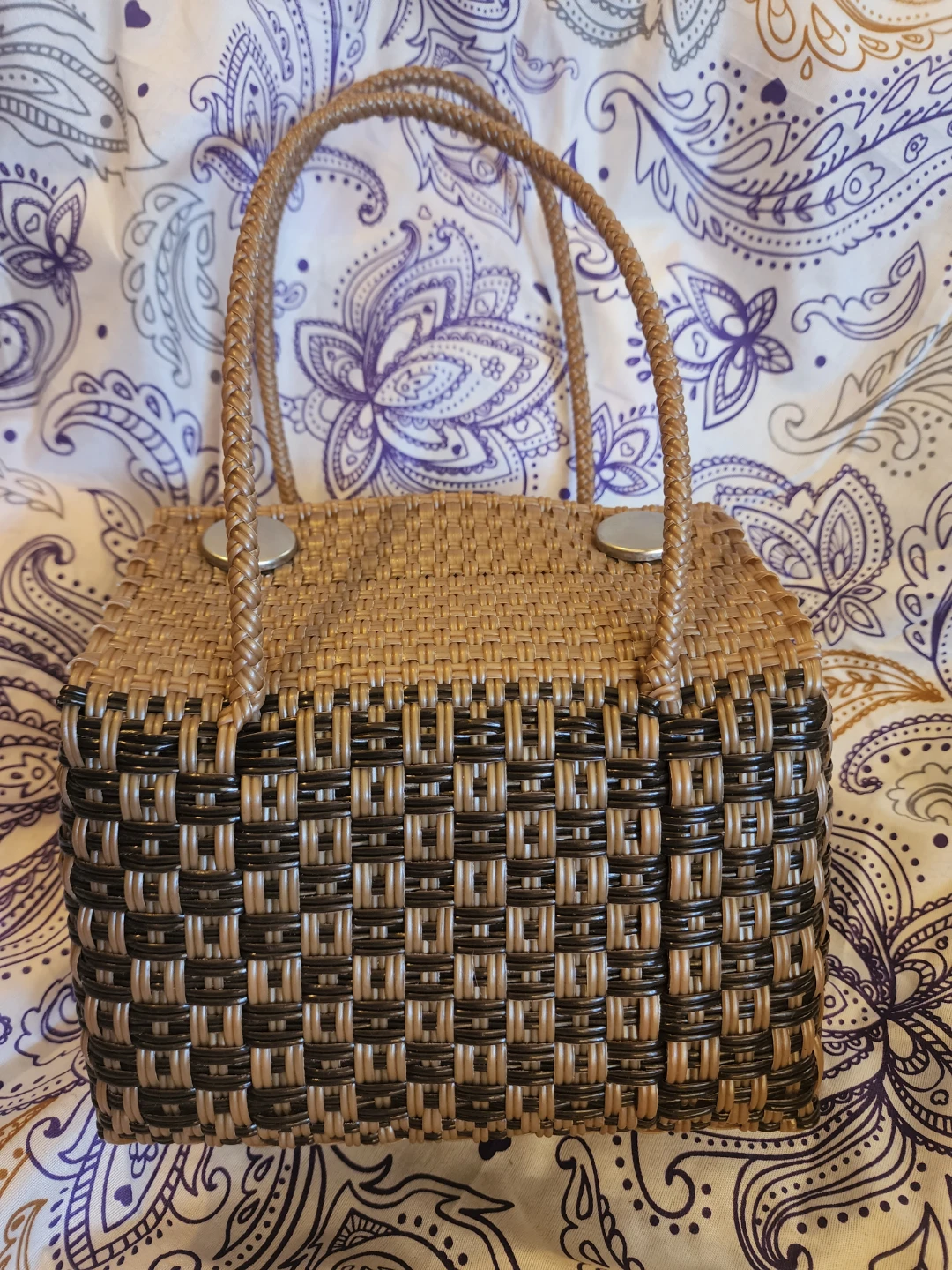 Woven Straw Handbag