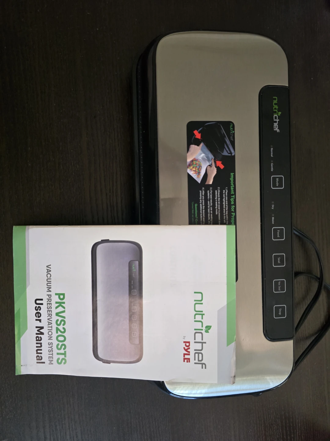 NutriChef PKVS20STS Vacuum Sealer - photo 2
