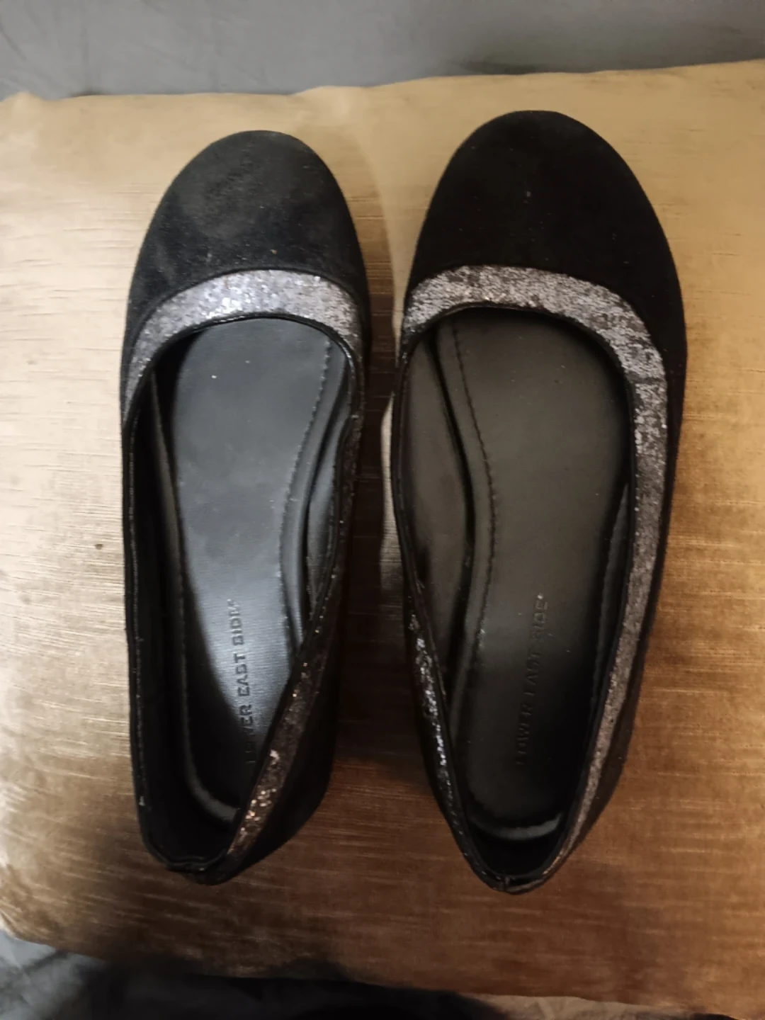 Lower East Side Black Glitter Ballet Flats