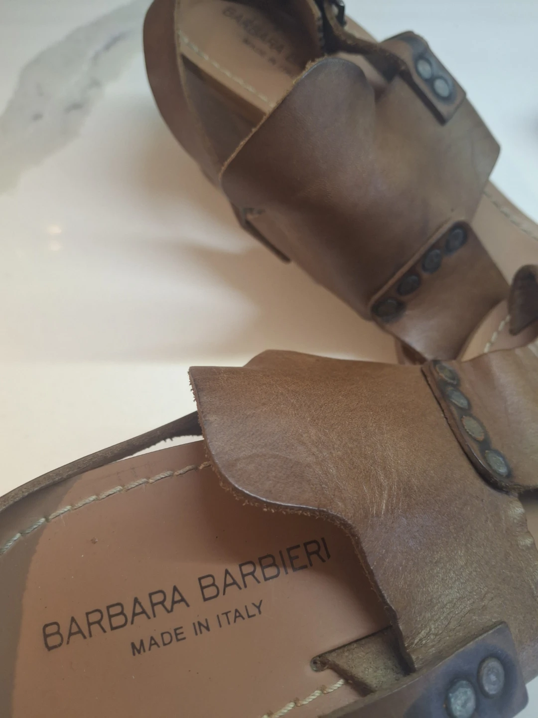 Barbara Barbieri Leather Sandals Size 39 - photo 2