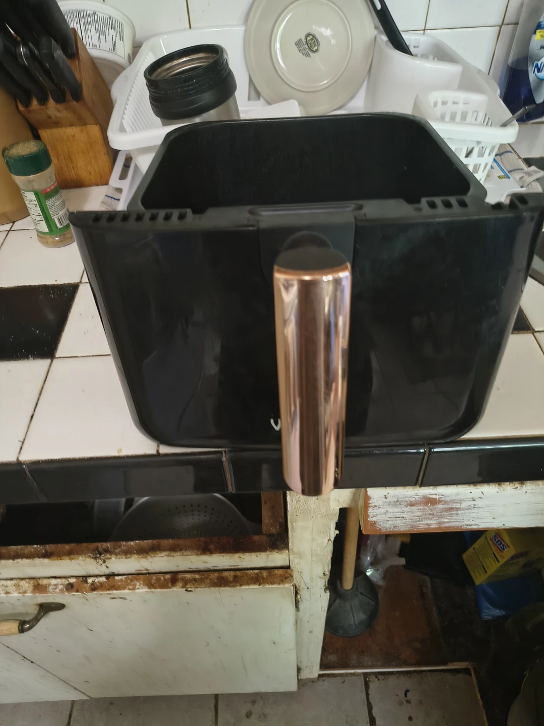 Black Air Fryer with Copper Handle - photo 2