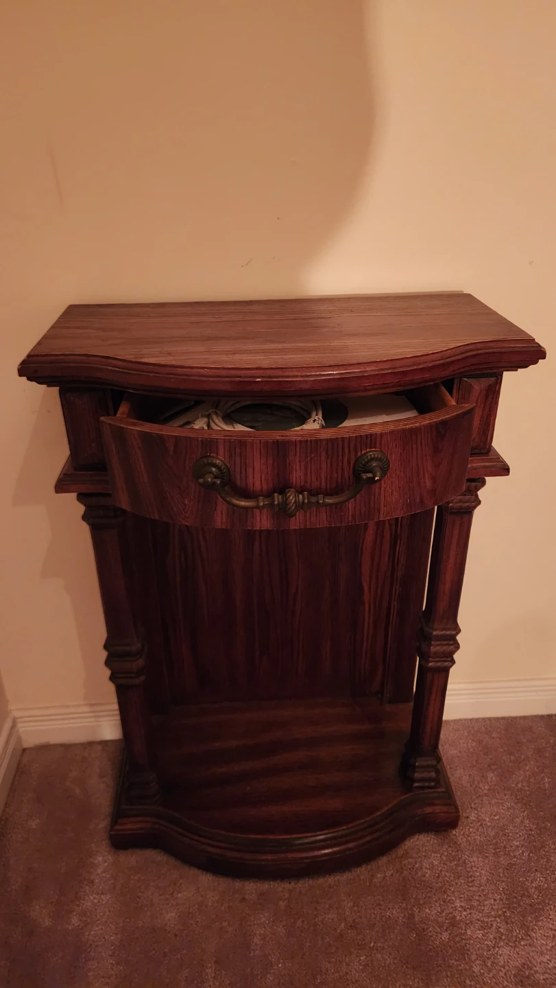 Wooden Console Table with Drawer - photo 3