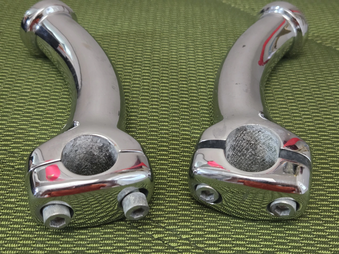 Pair of Chrome Harley Handlebar Risers - photo 3
