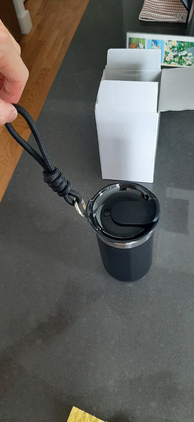 Black Travel Mug with Lanyard - photo 3