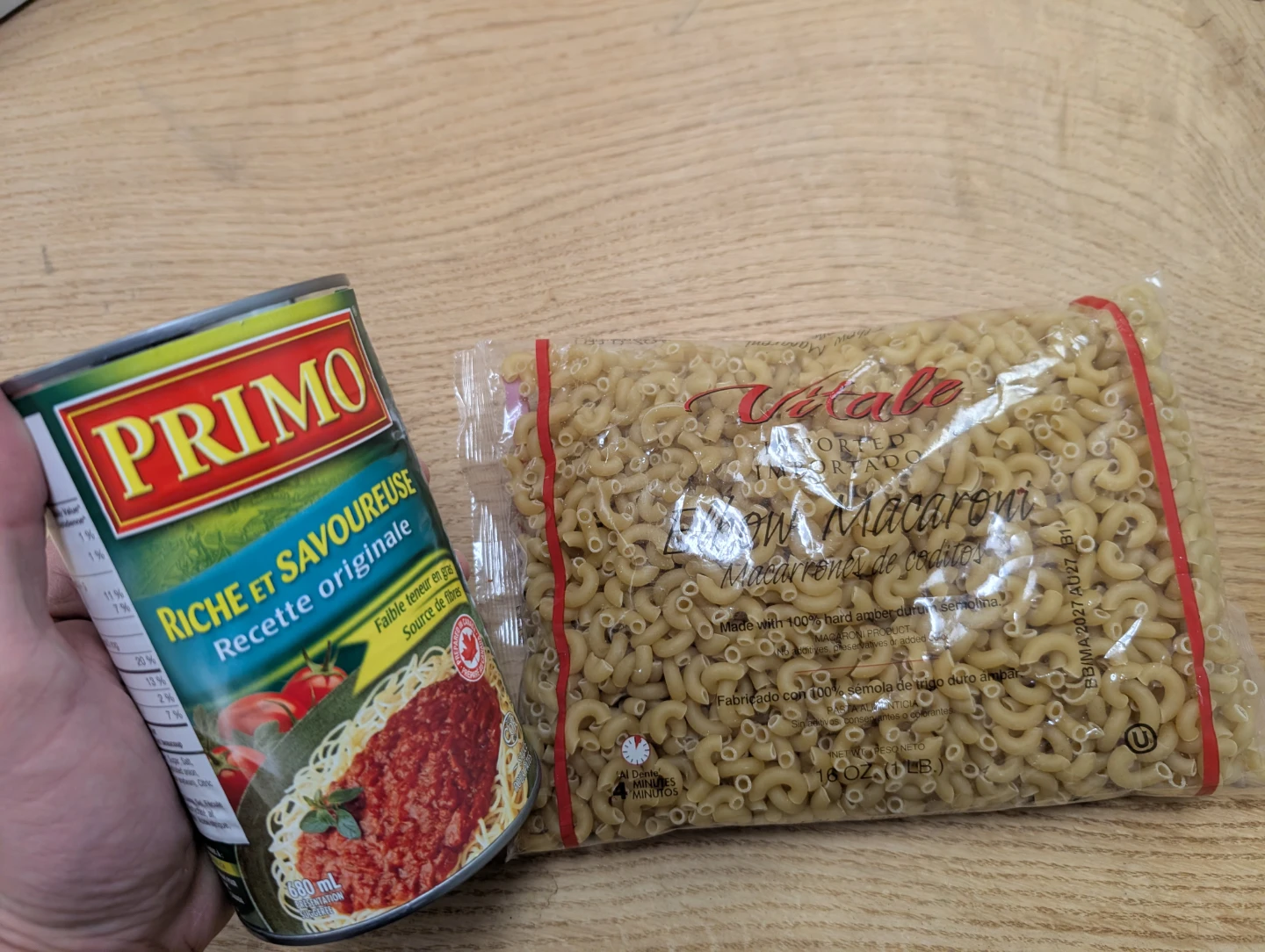 Primo Spaghetti Sauce & Viale Elbow Macaroni
