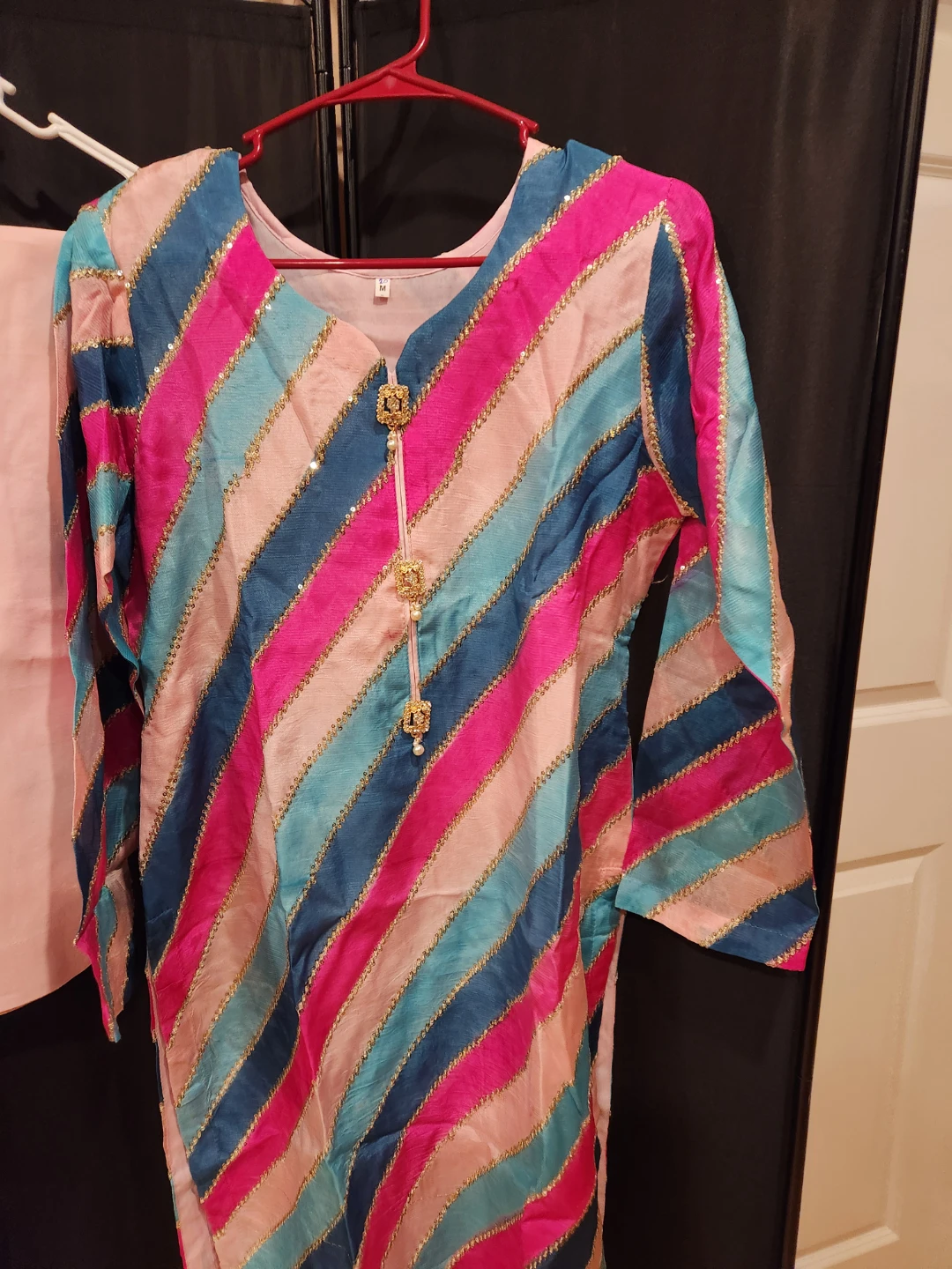 Women's Striped Kurti, Pants, and Dupatta Set - photo 2